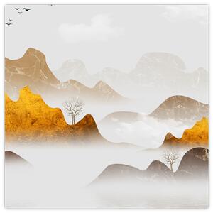 Obraz - Hory v mlze (30x30 cm)