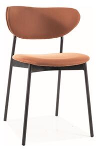 Jídelní židle ANGER - černá / oranžová