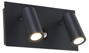 Venkovní nástěnná lampa tmavě šedá IP54 včetně LED pohybového senzoru - Simon