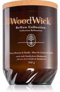 Woodwick Cherry Blossom & Vanilla vonná svíčka s dřevěným knotem 368 g