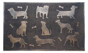 Gumová rohožka 9 psů, 75 x 45 cm