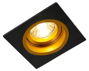 Chytré zapuštěné bodové černé se zlatým čtvercem včetně Wifi GU10 - sklíčidlo