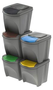 Prosperplast Odpadkový koš na třídění odpadu, 5x25l, SORT CAST122309