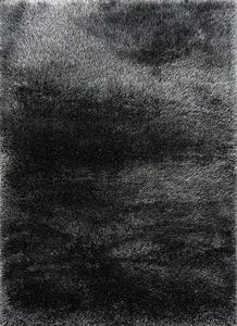 BE Koberec Seven Soft 7901 BLACK GREY - černý obdélníkový Rozměr: 60x100 cm