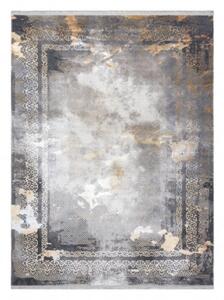 Koberec LUCE 77 Ramka vintage - šedý / hořčičný