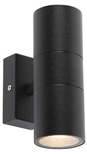 Chytré venkovní nástěnné svítidlo černé IP44 včetně 2 WiFi GU10 - Duo