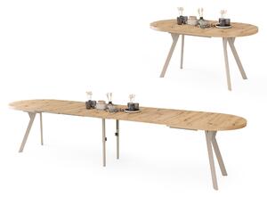 Mazzoni Rozkládací oválný stůl EXPANSO Dub Artisan / kašmírové nohy