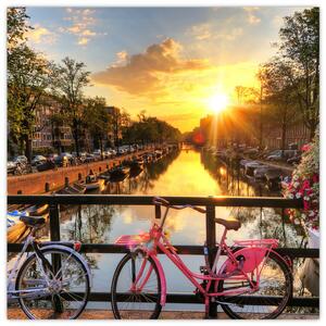 Obraz - Východ slunce v Amsterdamu (30x30 cm)