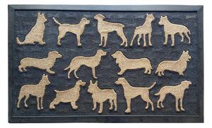 Gumová rohožka 14 psů, 75 x 45 cm