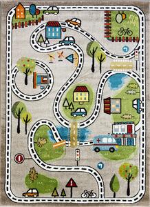 BE Dětský koberec Smart Kids 22919 BEIGE - béžový obdélníkový, autoškola Rozměr: 120x180 cm