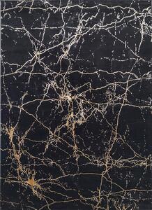 BE Koberec Elite 4355 BLACK GOLD - černý obdélníkový Rozměr: 140x190 cm