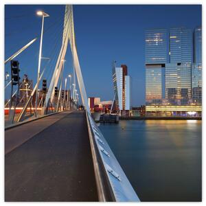 Obraz - Stmívání v Rotterdamu, Holandsko (30x30 cm)