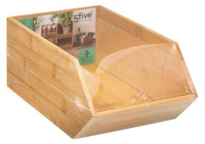 5Five® Bambusový organizér, úložný box, 1komorový, h 31cm, SINGLE CAJA