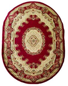 BE Koberec Adora 5547 RED - červený oválný Rozměr: 200x290 cm