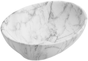 Mexen Elza, umyvadlo na desku 40 x 33 cm, bílý kámen, 21014094