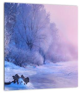 Obraz - Zamrzlá řeka (30x30 cm)