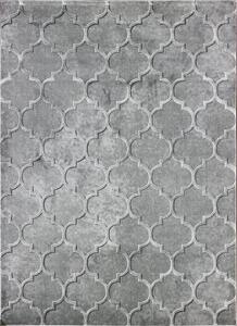 BE Koberec Elite 17391 GREY - šedý obdélníkový Rozměr: 60x100 cm