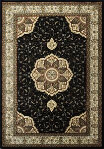 BE Koberec Anatolia 5328 BLACK - černý obdélníkový Rozměr: 70x100 cm