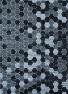 BE Koberec Lagos 1675 DARK GREY - šedý černý obdélníkový Rozměr: 80x150 cm