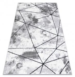 Koberec COZY Polygons, geometrický - šedý
