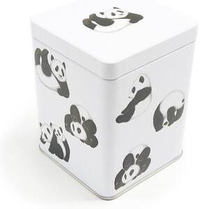 Oxalis Plechová dóza Panda, 7 x 7 x 10 cm