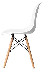 ViaDomo Via Domo - Židle Sabbia - bílá/přírodní - 40x82x40 cm