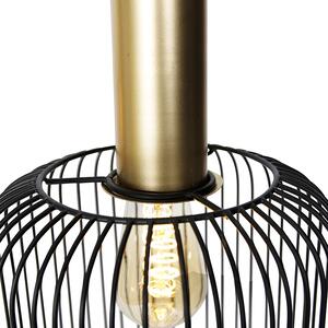 Designová závěsná lampa černá se zlatým 3-světlem - Mayelle