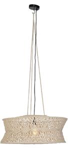 Orientální závěsná lampa šedá 70 cm - Leonard