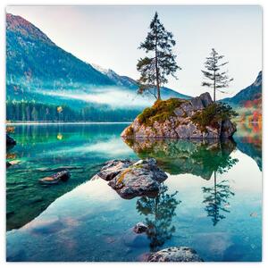 Obraz - Jezero Hintersee, Bavorské Alpy, Rakousko (30x30 cm)