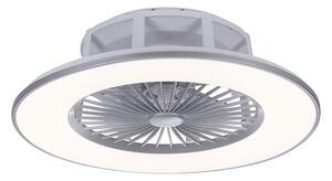 Designový stropní ventilátor šedý vč. LED 2700 - 5000K - Maki
