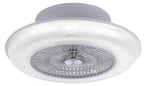 Designový stropní ventilátor šedý vč. LED RGB 2700 - 5000K - Raki