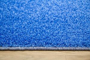 Metrážový koberec Livanto 411 shaggy, lesklý, modrý