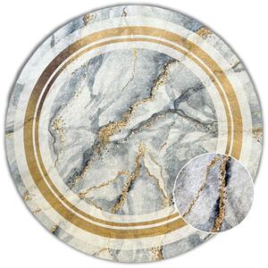 BE Koberec Porte 2001 Koło GREY GOLD - šedozlatý kulatý Rozměr: 80 cm