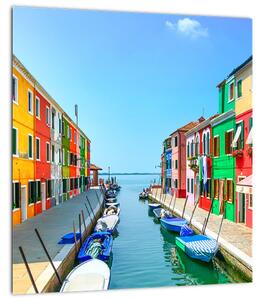 Obraz - Ostrov Burano, Benátky, Itálie (30x30 cm)
