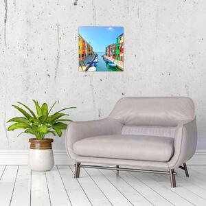 Obraz - Ostrov Burano, Benátky, Itálie (30x30 cm)