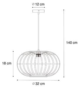Orientální závěsná lampa bambus 32 cm - Amira