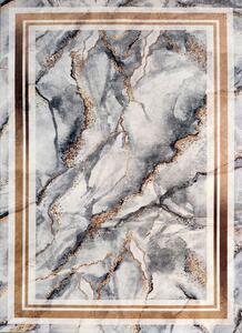 BE Koberec Porte 2001 GREY GOLD - šedozlatý obdélníkový Rozměr: 50x80 cm