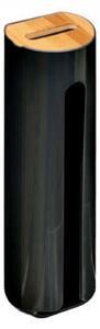 5Five® Zásobník na vatové tampony k odličování, černý tubus, bambusové víčko JJA155934C