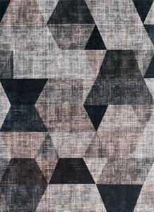 BE Koberec Porte 2032 GREY - šedohnědý černý obdélníkový Rozměr: 50x80 cm