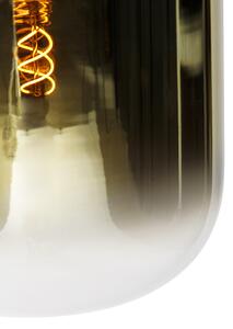 Designová závěsná lampa černá se zlatým sklem 2-light - Bliss
