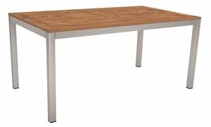 Stern Jídelní stůl Classic, Stern, obdélníkový 130x80x73 cm, profil nohou čtvercový, rám nerezová ocel, deska old teak