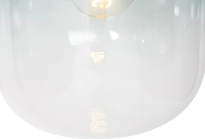 Designová závěsná lampa zlatá se zeleným sklem 2-light - Bliss