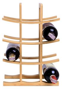 ViaDomo Via Domo - Bambusový stojan na víno Fantasia - přírodní - 29x42x16 cm