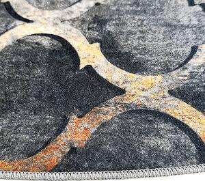 BE Koberec Porte 0066 GREY GOLD - šedožlutý kulatý Rozměr: 80 cm