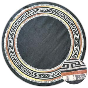 BE Koberec Porte 2228 BLACK GOLD - černý kulatý Rozměr: 80 cm