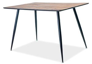 Stůl Remus 120x80 ořech / kov černý matný