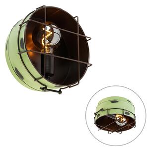 Industriální nástěnné svítidlo zelené 25 cm - Barril