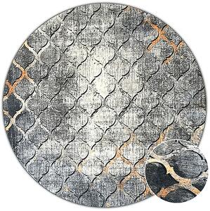 BE Koberec Porte 0066 GREY GOLD - šedožlutý kulatý Rozměr: 80 cm
