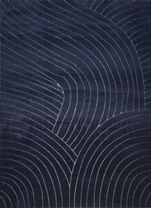 BE Koberec Zen Garden Collection 2402 NAVY - tmavě modrý obdélníkový Rozměr: 140x190 cm