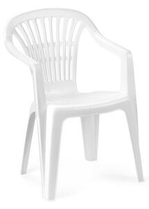 ProGarden Zahradní Plastová židle SCILLA bílá